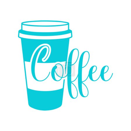 Illustration for Coffee  typographic vector design, isolated text, lettering composition - Royalty Free Image