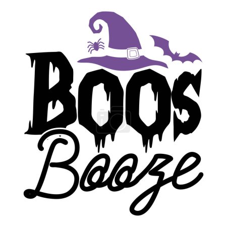 Ilustración de Boos alcohol diseño de vectores tipográficos, texto aislado, composición de letras - Imagen libre de derechos