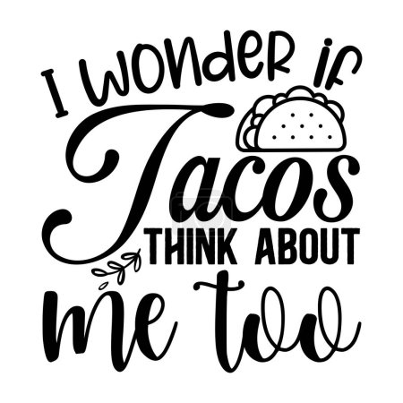 Illustration for Tacos  typographic vector design, isolated text, lettering composition - Royalty Free Image