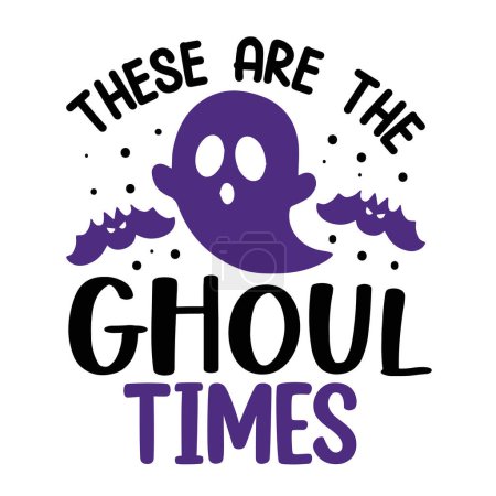 Illustration for The ghoul times  typographic vector design, isolated text, lettering composition - Royalty Free Image