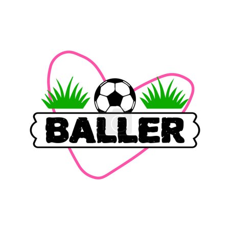 Illustration for Baller typographic vector design, isolated text, lettering composition - Royalty Free Image