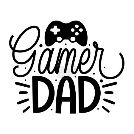 Illustration for Gamer day  typographic vector design, isolated text, lettering composition - Royalty Free Image