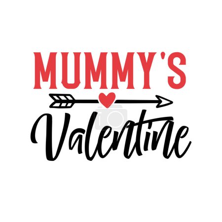 Ilustración de Diseño del vector tipográfico de San Valentín de Mammy, texto aislado, composición de letras - Imagen libre de derechos