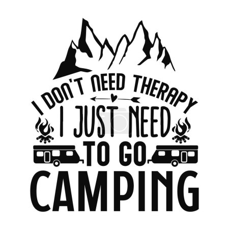 Illustration for Camping  typographic vector design, isolated text, lettering composition - Royalty Free Image