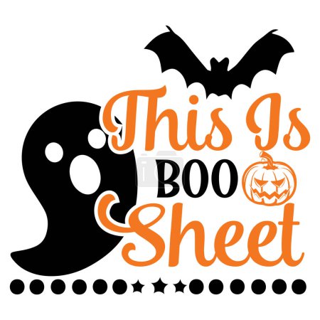 Illustration for This is boo sheet  typographic vector design, isolated text, lettering composition - Royalty Free Image