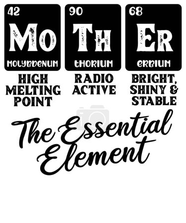Ilustración de El elemento esencial diseño de vectores tipográficos, texto aislado, composición de letras - Imagen libre de derechos