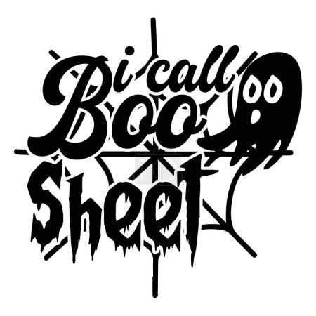 Illustration for I call boo sheet  typographic vector design, isolated text, lettering composition - Royalty Free Image