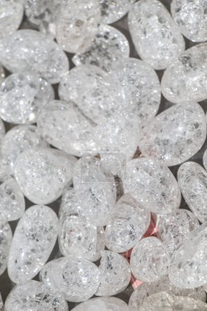 Photo for Crystallized quartz (rock-crystal) gem stone as natural mineral rock specimen - Royalty Free Image