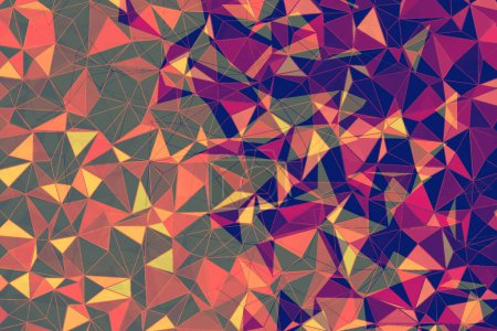 Photo for Polygonal Texture Colorful vibrant colors. Corporate Abstract Geometric Background. Polygonal Crystal Background - Royalty Free Image