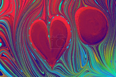 Téléchargez les photos : Image abstraite du cœur. Créatif marbré coeur motif texture de fond - en image libre de droit