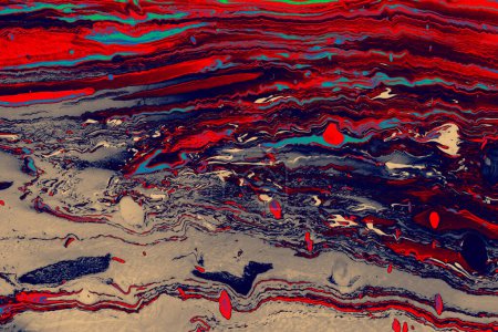 Téléchargez les photos : Grunge peinture abstraite comme motifs marbrés sur fond coloré - en image libre de droit