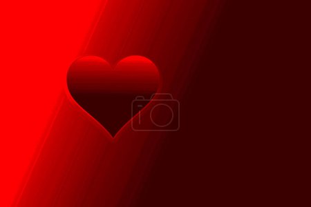 Photo for Valentine's Day colorful Background with red Heart Shape as Love concept - Royalty Free Image