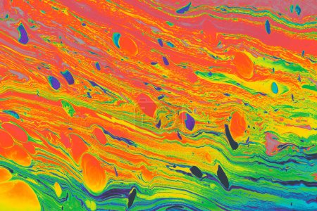 Photo for Grunge abstract paint as marbling patterns on colorful background - Royalty Free Image