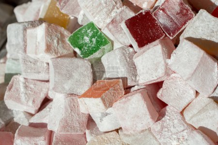 Photo for Load of traditional turkish delight lokum candy - Royalty Free Image