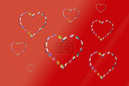 Téléchargez les photos : Valentines concept de carte de jour. Coeurs pour la Saint-Valentin Contexte. - en image libre de droit