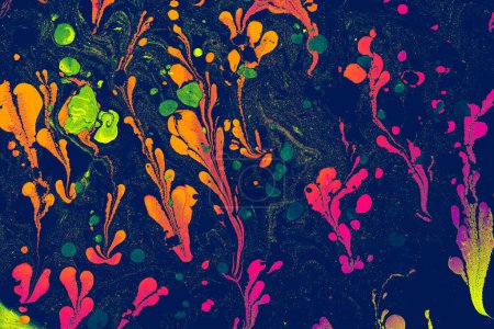 Foto de Patrón floral de jaspeado abstracto para tela, diseño de azulejos. textura de fondo - Imagen libre de derechos