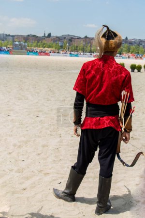 Photo for Turkish  man and horseman ethnic clothes examples - Royalty Free Image