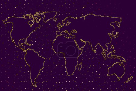 Téléchargez les photos : Conception de carte du monde. La Terre avec les continents. Carte d'Europe et d'Amérique, d'Asie et d'Australie. Modèle de carte de la Terre plane pour le modèle de site Web, rapport anual, inphographie. - en image libre de droit