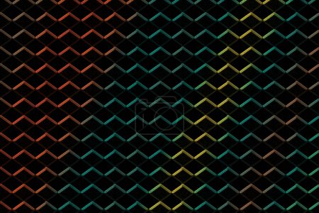 Foto de Conjunto de plantillas de banner de líneas en zig zag, fondos de textura de rayas de gradiente para diseños de cubierta. - Imagen libre de derechos