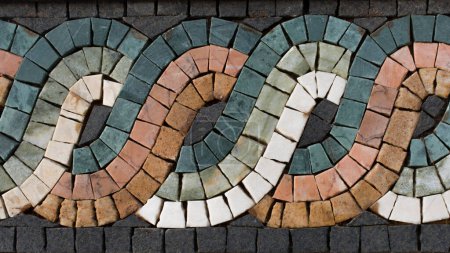 Photo for Different mosaic textures made with colorful mosaic - Royalty Free Image