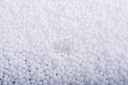 Photo for White little polystyrene foam balls as background - Royalty Free Image