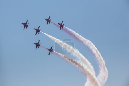 Photo for Turkish pilots demonstration team performance - Royalty Free Image