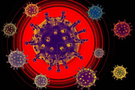 Photo for Coronavirus disease COVID-19 outbreak background. Stop spreading Corona virus global pandemicoutbreak - Royalty Free Image