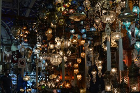 Photo for Mosaic Ottoman lamps from Grand Bazaar in  Istanbul - Royalty Free Image