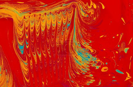 Photo for Marbling art patterns as abstract colorful background - Royalty Free Image