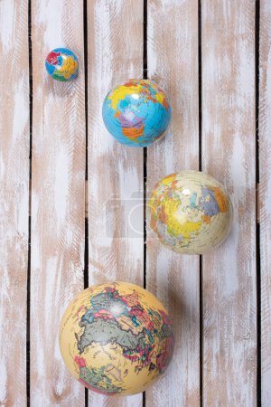 Photo for World globe model. Global business  and ecology concept. - Royalty Free Image
