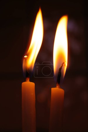 Photo for Burning candle making light in view - Royalty Free Image