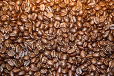 Foto de Granos de café textura o granos de café fondo. - Imagen libre de derechos