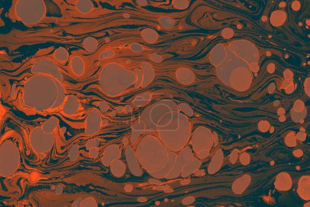 Foto de Patrón de jaspeado creativo abstracto para tela. Diseño de patrón de superficie de efecto mármol Ebru para impresión - Imagen libre de derechos