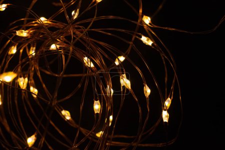 Foto de Brillante luz festiva decoración de la fiesta de Navidad. Conjunto de fondo luminoso - Imagen libre de derechos