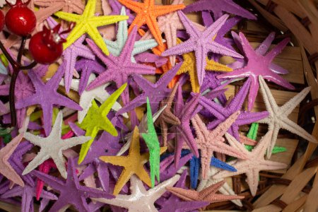 Téléchargez les photos : Matériaux naturels de l'étoile de mer tropicale pour le concept de voyage - en image libre de droit