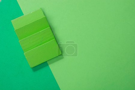 Photo for Green color domino blocks placed in view - Royalty Free Image