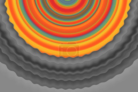 Foto de Diseño de patrón geométrico de círculo semi tejido colorido abstracto y fondo. - Imagen libre de derechos