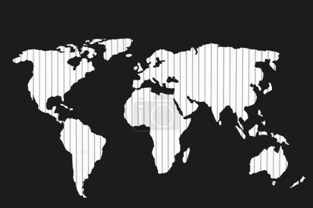 Foto de Aproximadamente bosquejado mapa del mundo como conceptos de negocios globales - Imagen libre de derechos