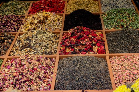 Photo for Variety of spices and herbs as Colorful spice background - Royalty Free Image