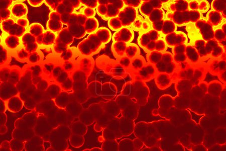 Photo for Shape of bacterial cell: cocci, bacilli, spirilla bacteria background - Royalty Free Image