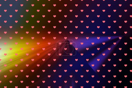Foto de Plantilla de patrones de corazones para tarjeta de felicitación o día de San Valentín - Imagen libre de derechos