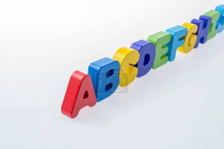 Photo for Letter cubes of Alphabet made of wood - Royalty Free Image