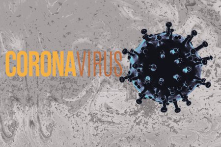 Foto de Brote de enfermedad por Coronavirus (COVID-19) y antecedentes de gripe por coronavirus. - Imagen libre de derechos
