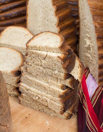 Photo for Traditional Turkish style made bread slices - Royalty Free Image