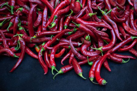 Photo for A Lot of Red Chilli Peppers found as food background - Royalty Free Image