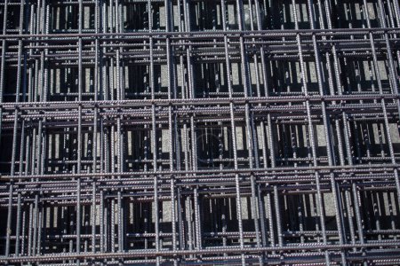 Foto de Barras de hierro barras de hormigón de refuerzo para la construcción - Imagen libre de derechos