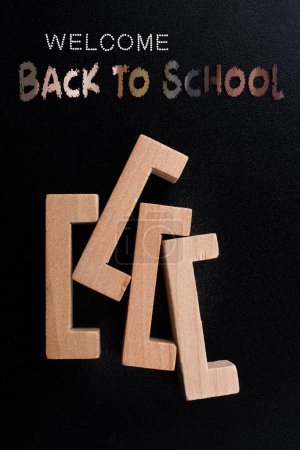 Photo for Back to school wording as education, teaching and learning concept - Royalty Free Image