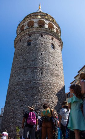 Foto de Vista de la Torre Galata desde la antigüedad en Estambul - Imagen libre de derechos