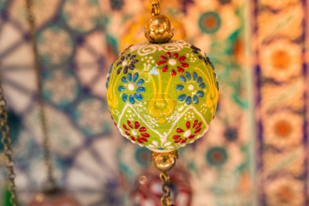 Photo for Colorful turkish ceramic balls as souvenirs at street market - Royalty Free Image