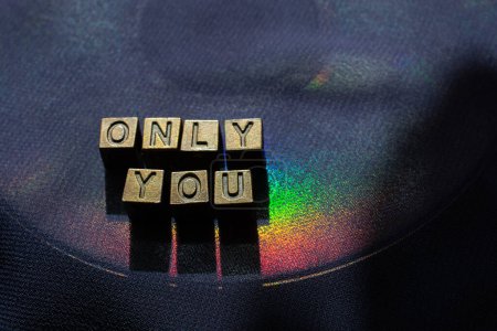 only you - metal cube lettering inscription text to valentines day